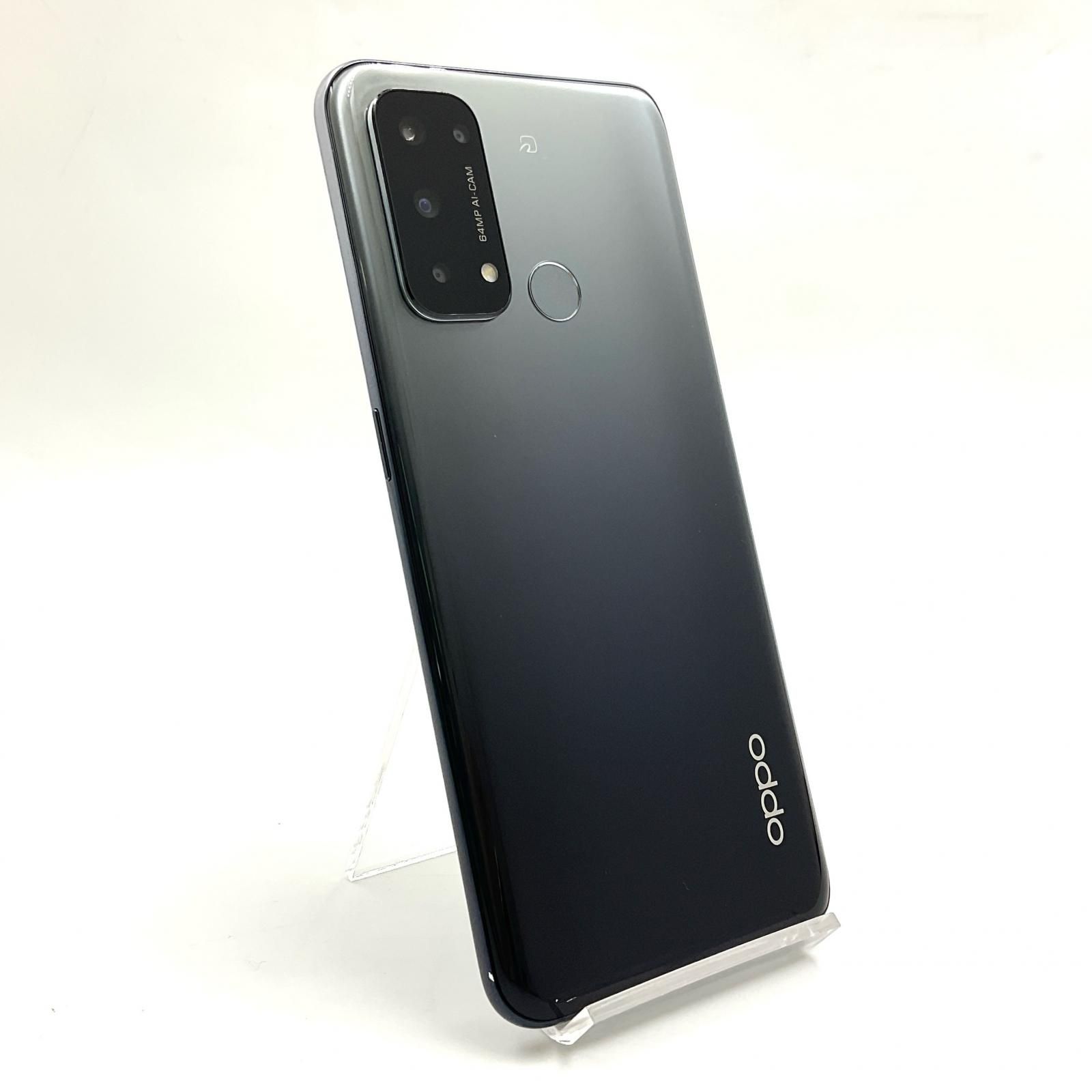 全額返金保証 最速発送 OPPO Reno 5 A 128GB シルバーブラック CPH2199 動作 済