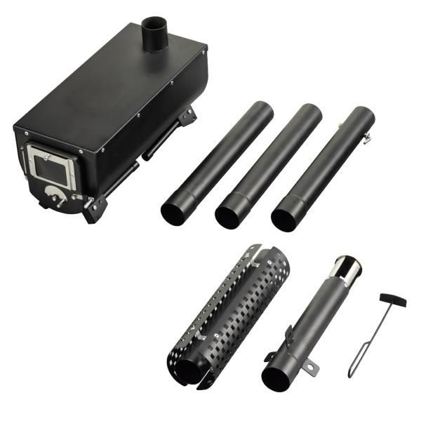 BUNDOK BD-501 薪 ストーブ (延長煙突2本煙突ガード、収納袋付)