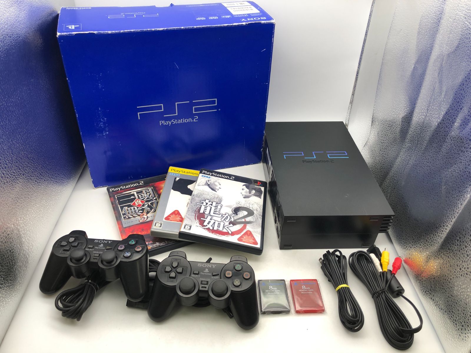 動作確認済み】PS2 39000 本体 箱付き ブラック すぐ遊べる セット 厚