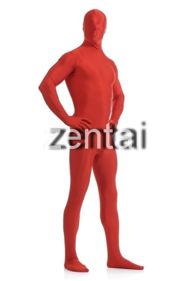 全身タイツ 赤 男性女性兼用 Lサイズ ゼンタイ コスプレ ZENTAI レオタード ボディースーツ 仮装 イベント コスチューム 戦隊