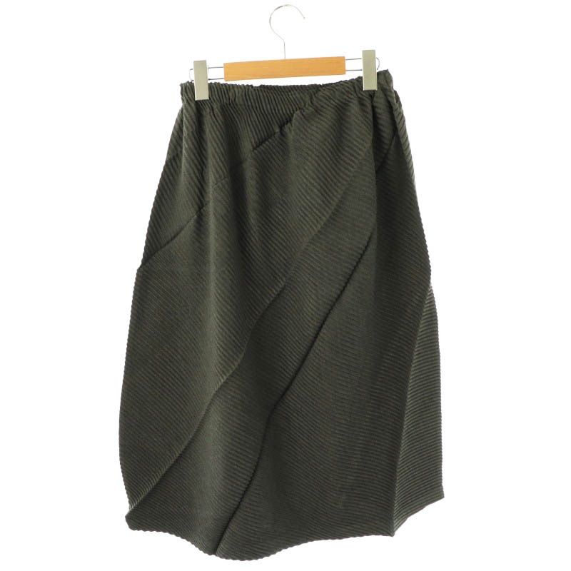 issey miyake プリーツスカート(ゴム) イッセイミヤケISSEY MIYAKE メタリック切替プリーツスカート