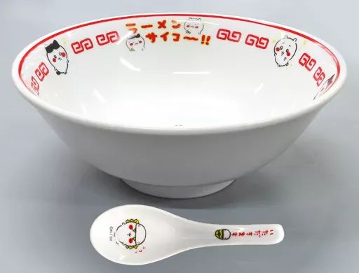 中古】皿・ボウル ちいかわ＆ハチワレ＆うさぎ(ラーメンサイコ