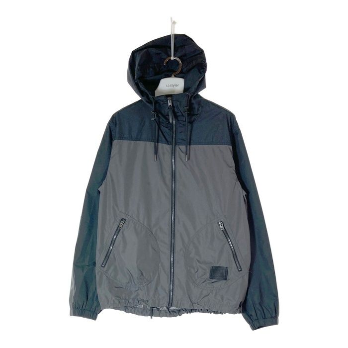 ★COACH コーチ F75707 Rain Reactive Windbreaker フード付きジャケット ウィンドブレーカー グレー sizeM