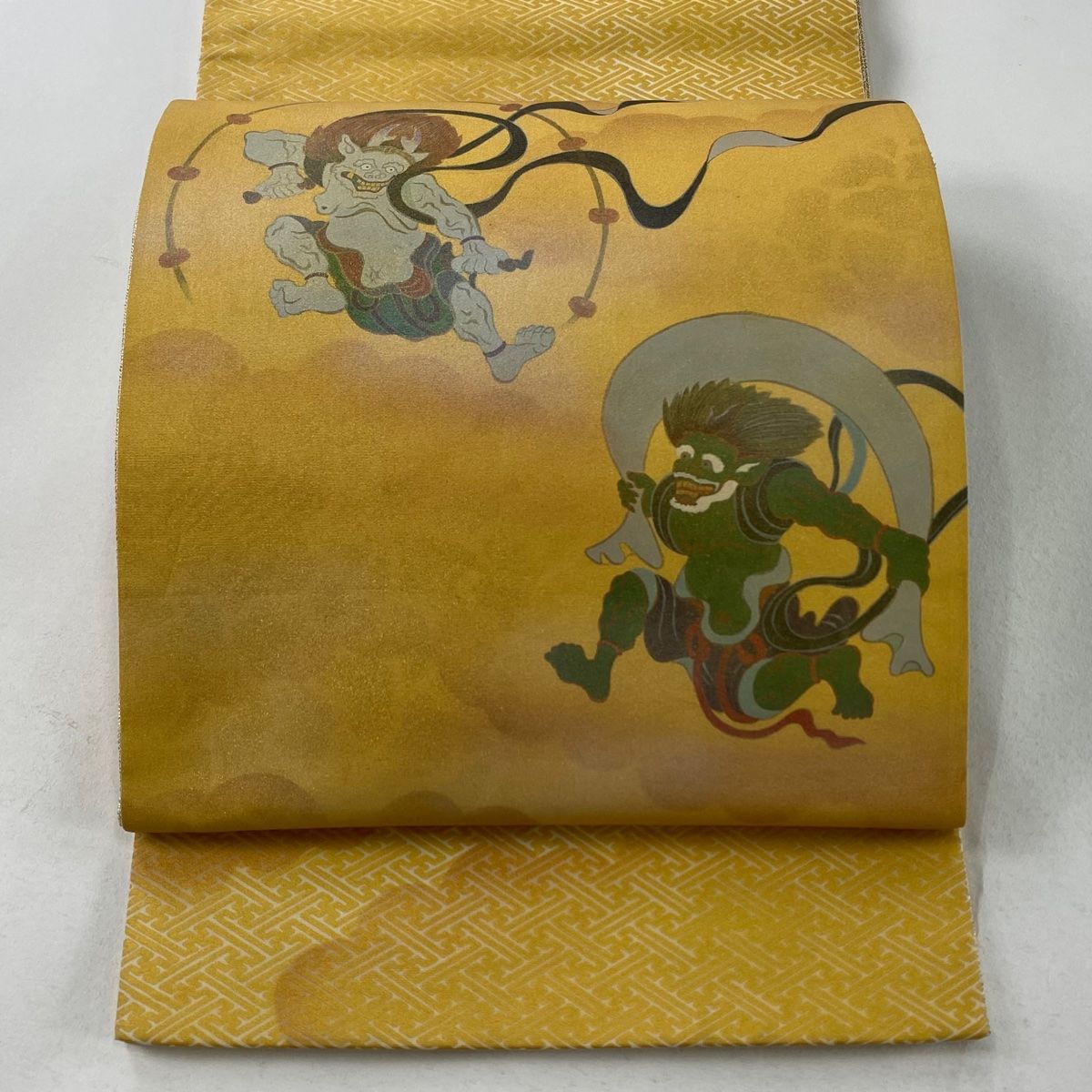 よもぎ色 レディースファッション 袋帯 美品 逸品 龍村平蔵 落款あり