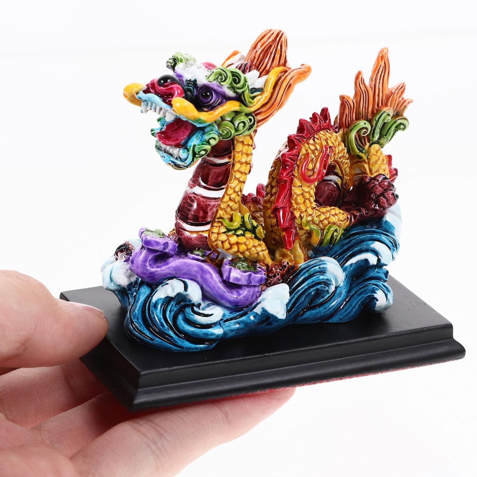 在庫セール】Toyvian 干支 龍 彫像 2024 年 龍 置物 中国 風水 装飾