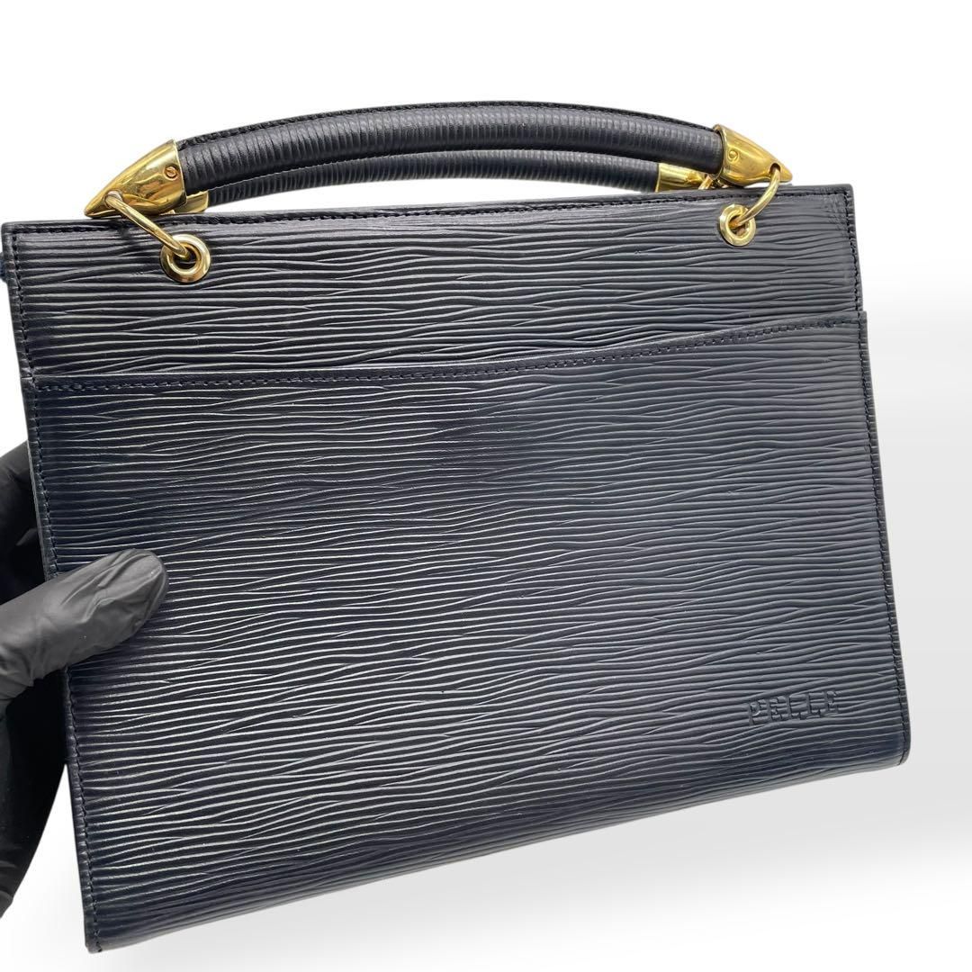 極美品 PELLE BORSA ペレボルサ 本革レザー 2way ハンドバッグ