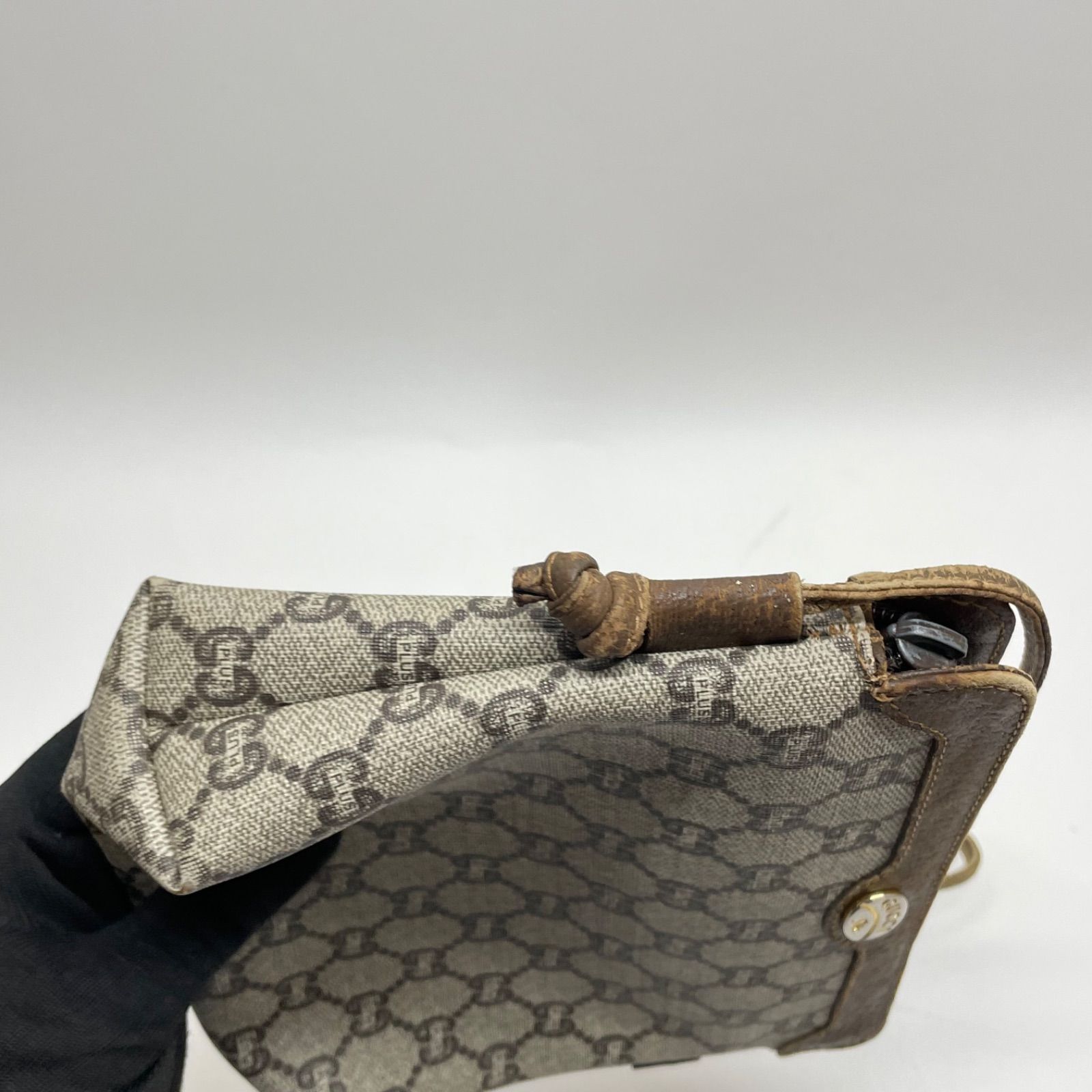 Gucci GGプラス ショルダーバッグ PVCレザー オールドグッチ