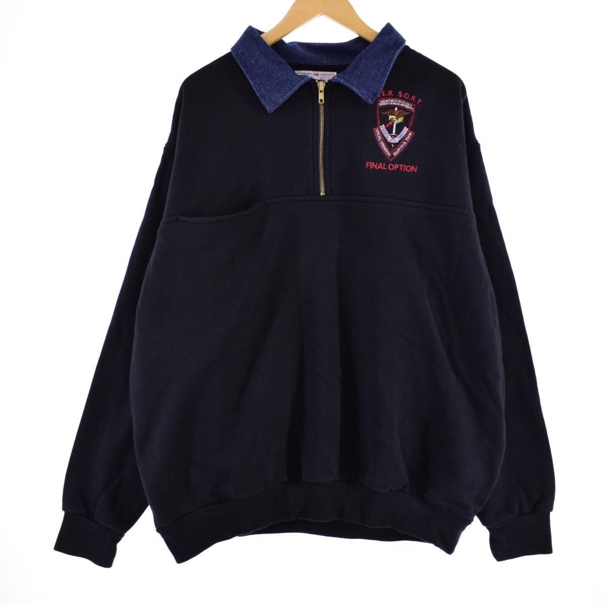 古着 90年代 GAME WORKWEAR ハーフジップスウェットシャツ トレーナー 