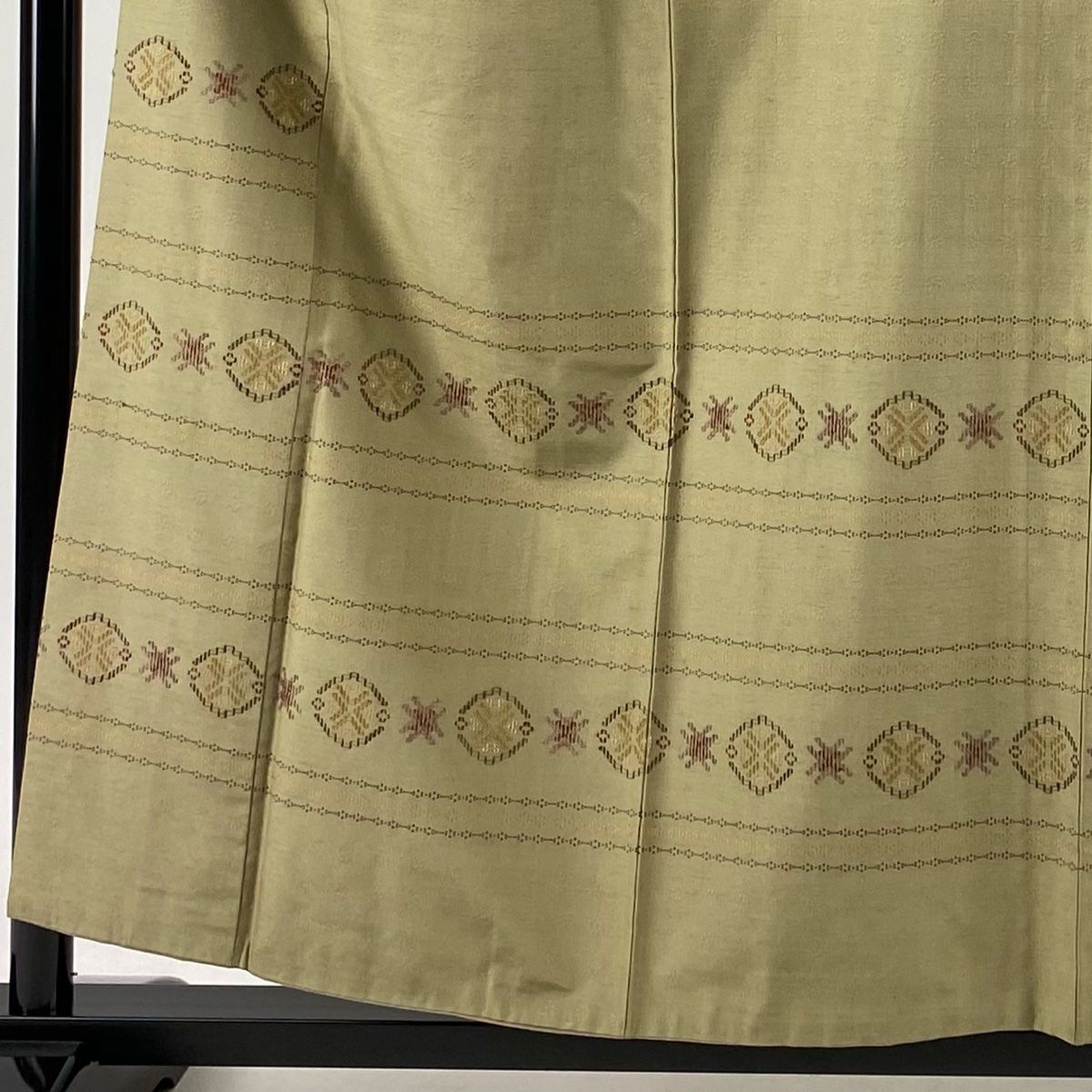 付下げ 身丈158cm 裄丈64cm M 袷 名古屋帯セット やわらい 大島紬地 証紙 