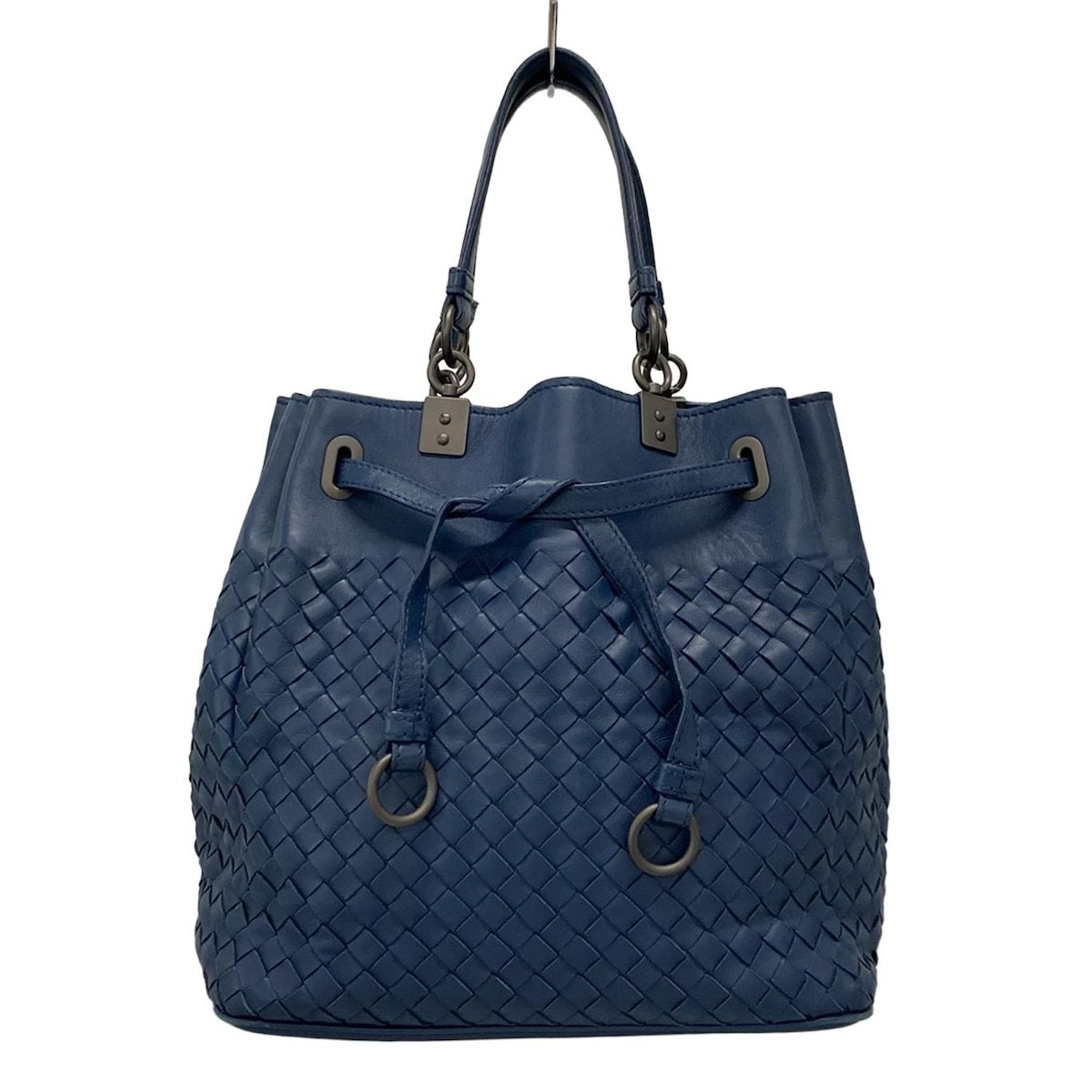 BOTTEGA VENETA ボッテガヴェネタ トートバッグ イントレチャート ネイビー レザー