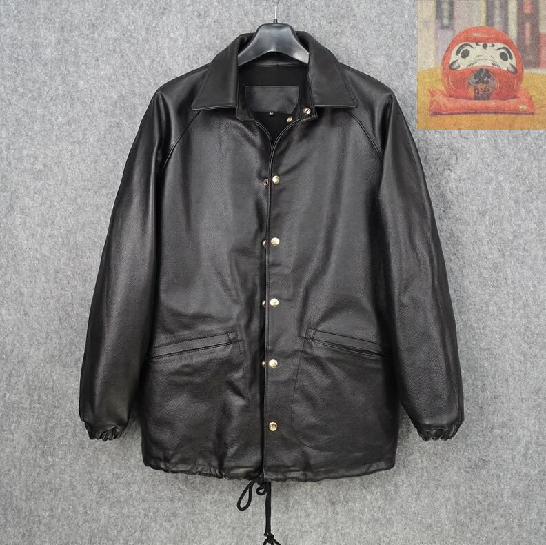 美品❣️超特価‼お買い得️価格‼️黒の本革のジャケット❣️ 新品未使用】レザージャケット 上品 カジュアル 本革 牛革 高級