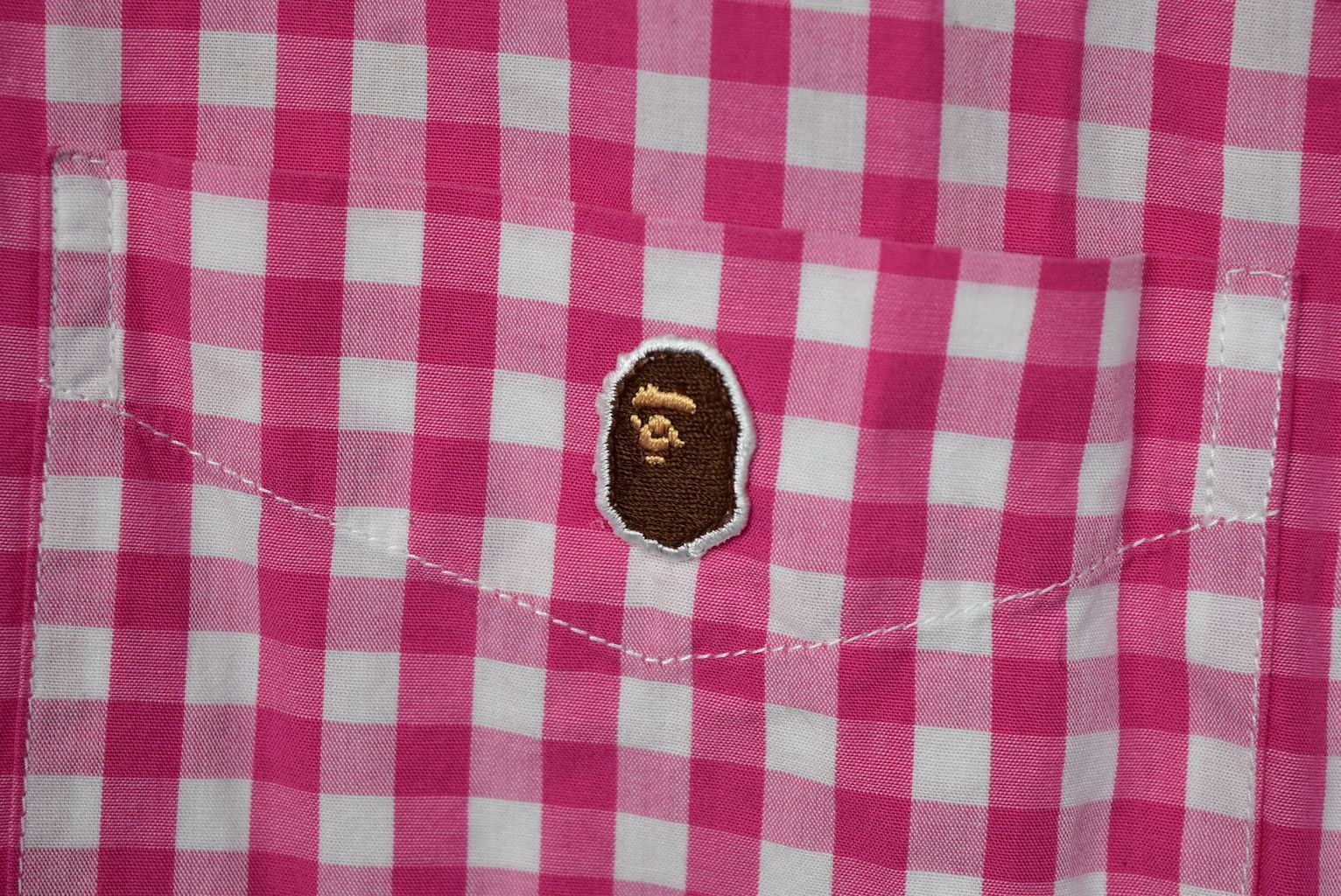 A BATHING APE BAPE エイプ ベイプ コットン ギンガム チェック 半袖