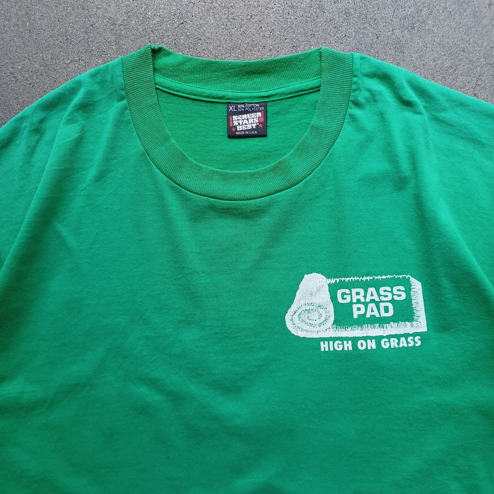 8SM1 SCREEN STARS 90'sTシャツ USA製 グリーン　S 90s USA製 ビンテージ Tシャツ SCREEN STARS シングルステッチ