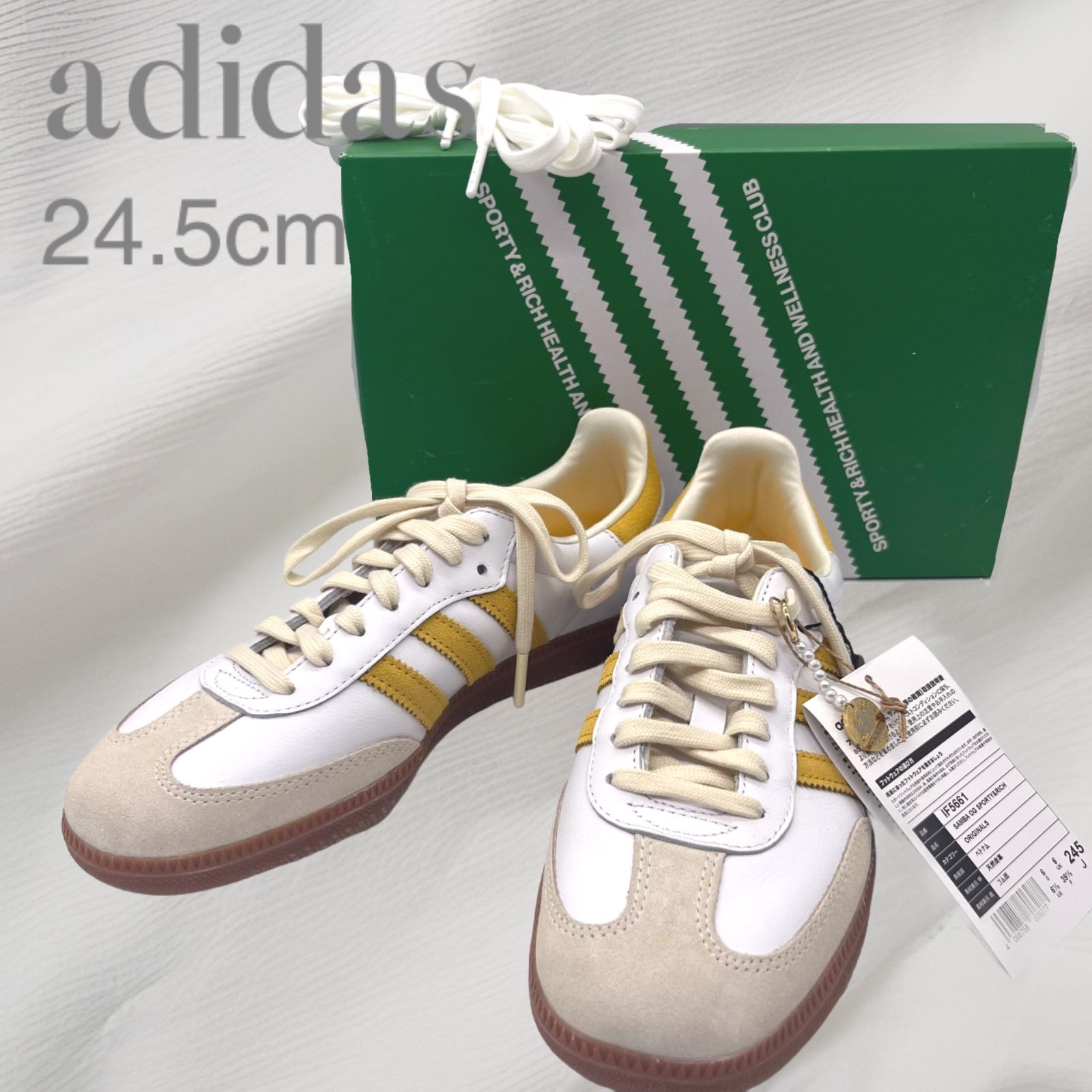 未使用・タグ付き】adidas アディダス サンバ スニーカー 靴 SAMBA OG × SPORTY & RICH スニーカー Sporty &  Rich × adidas Samba 