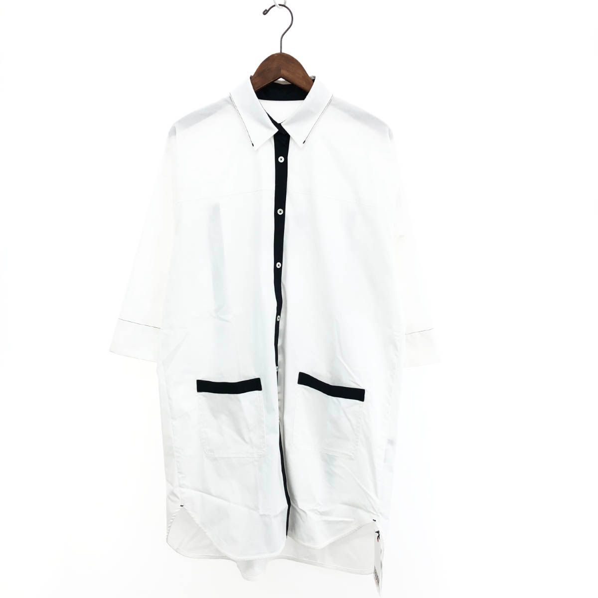 マルニ MARNI 24AW コットンシャツ チュニック 40 白 /MI ■OS レディース マルニ MARNI 24AW コットンシャツ チュニック 40 LL 白 /MI