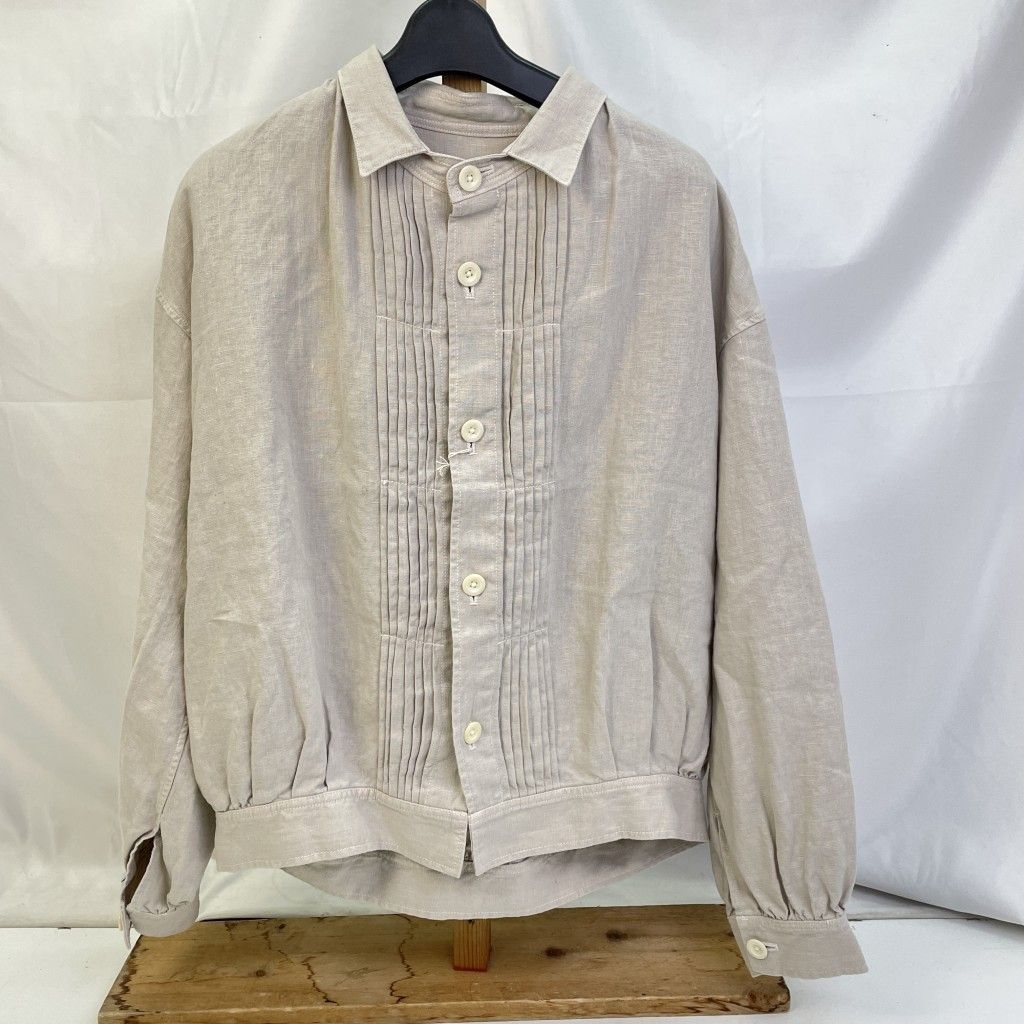 01w-4142 ジェラード JELADO The 2 Monkeys French Work Blouse フレンチワークブラウス エクリュ サイズM メンズ 麻 リネン TM01444