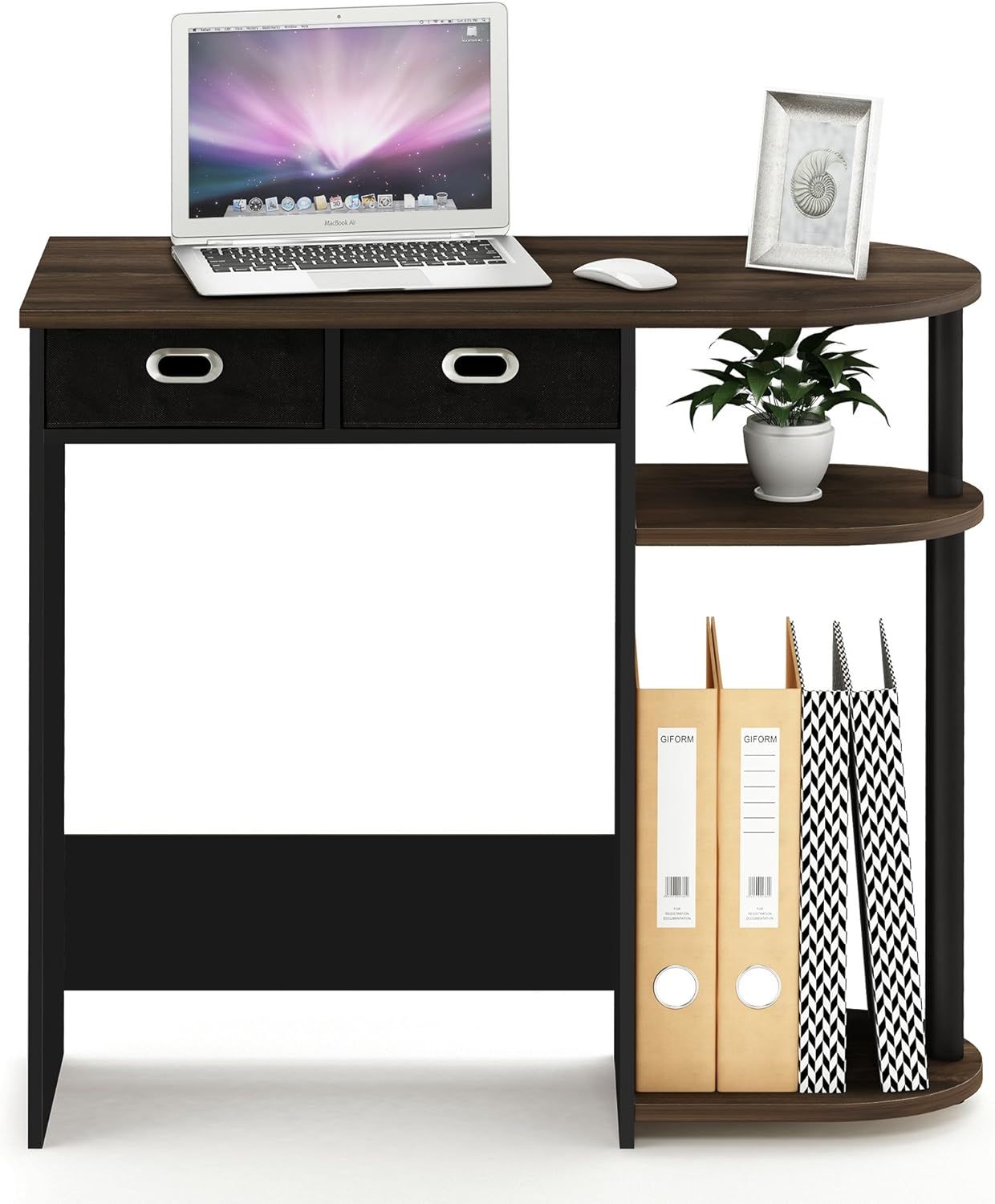 色: コロンビアウォルナット/ブラック】フリノ(Furinno) シンプルデザ