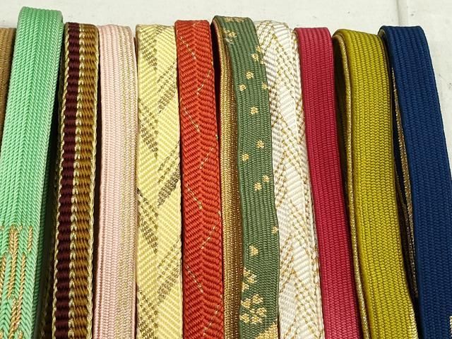 平和屋着物○和装小物 帯締め20本 高麗組 笹浪組 冠組 金糸 逸品