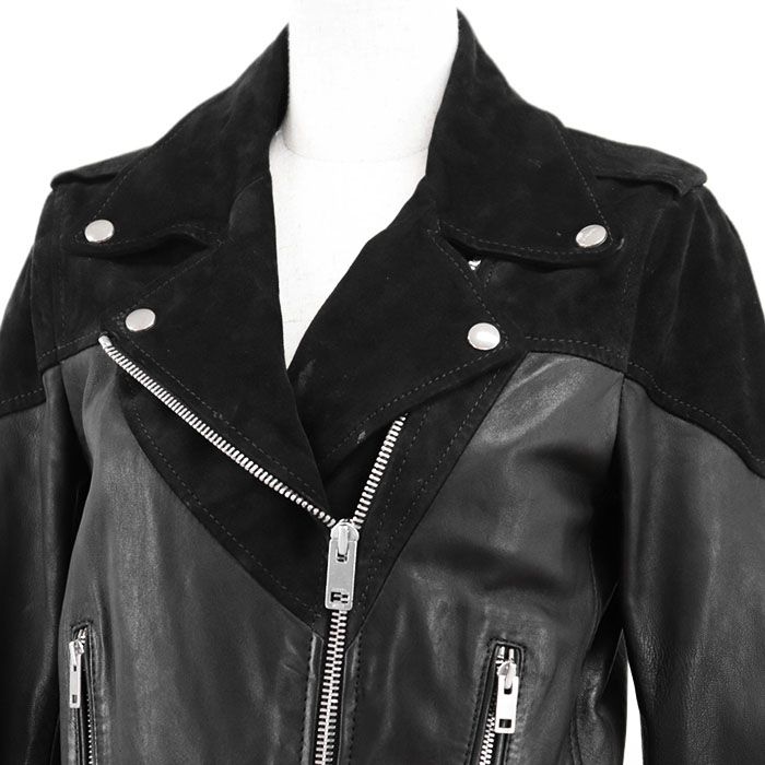 【美品】DIESEL ディーゼル ゴートレザー ライダースジャケット ブラック DIESEL 【並行輸入品】ディーゼル ダブルライダースジャケット