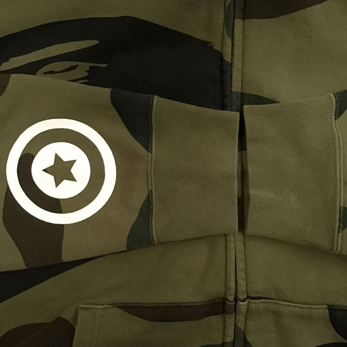 ☆XL☆ Giant shark full zip hoodie a bathing ape BAPE 1st camo