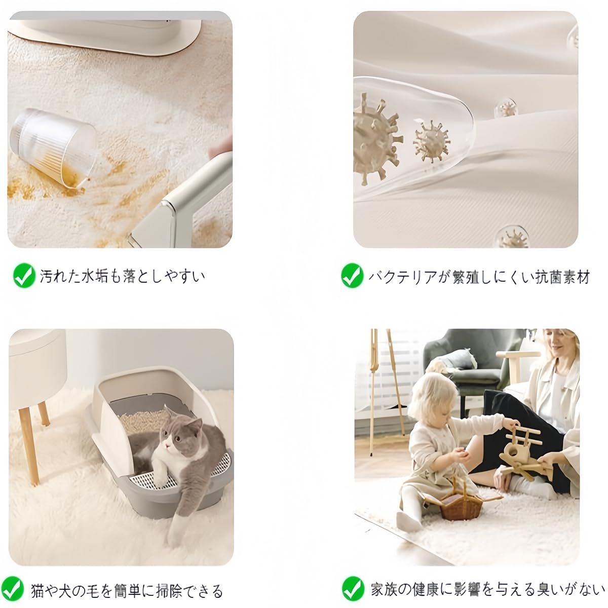 SXYITE カーペット ラグ 洗える ラグカーペット マット 滑り止め付き 絨毯 約2.5畳 防ダニ フランネル さらフワ触感 おしゃれ 北欧 ラグマット carpet living room 居間 にわこうし160x230cm MARWIL-DEMENAGEMENTS_CH