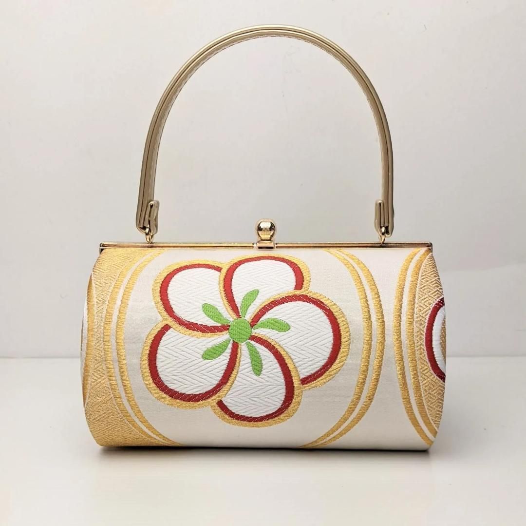 草履バッグセット 振袖 フォーマル 帯地 ゴールド 梅 フリーサイズ w 22 8 シーズンレス 定番トップス