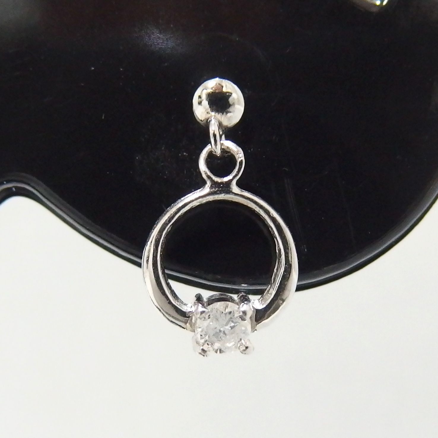 Pt900 プラチナ ダイヤモンド 0.05/0.05ct チェーン ピアス 日本製】プラチナ /Pt900 アメリカンピアス/チェーンピアス