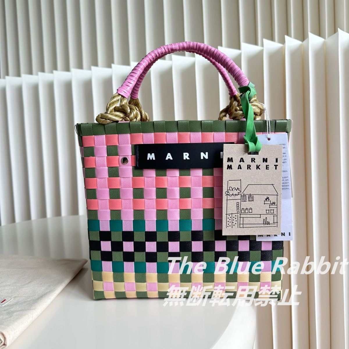 【新品】MARNI MARKET SUNDAY マルニ ハンドバッグ かごバッグ ミニバスケットバッグ ポリプロピレン ピンク レディース