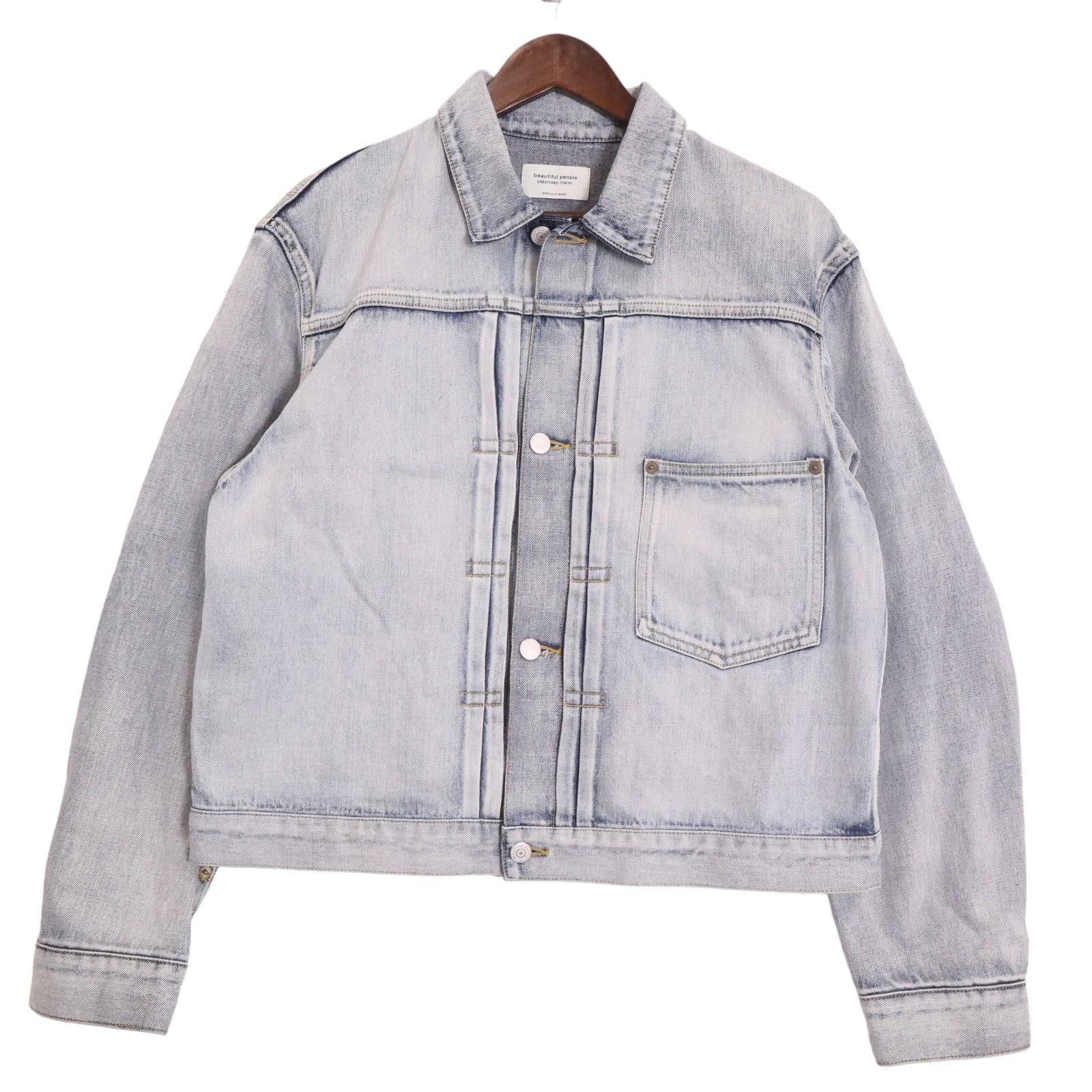 beautiful people / selvedge denim kids blouson ビューティフルピープル セルビッチ デニム キッズ  ブルゾン Ｇジャン 1345102415 表記サイズ190 【2405】