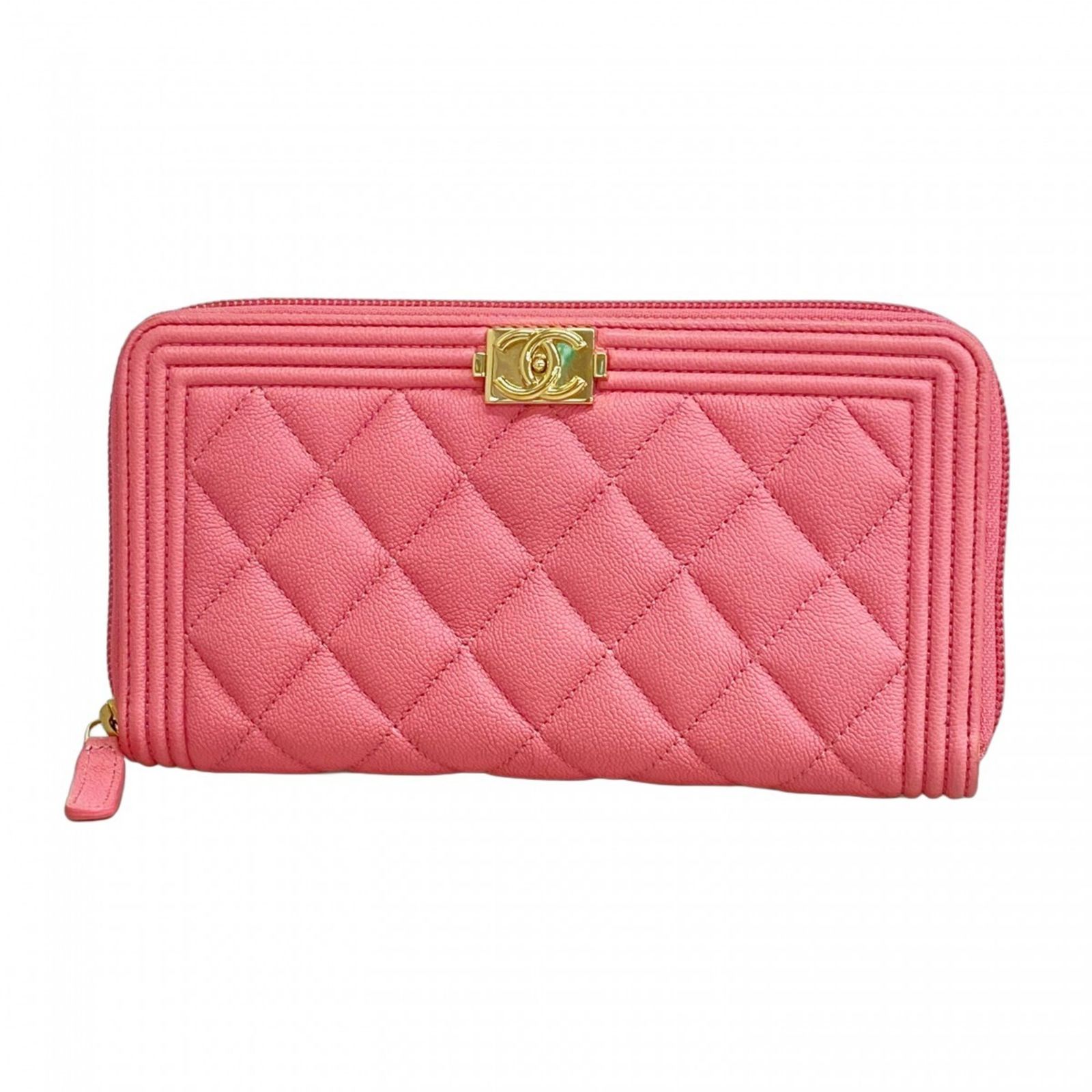 CHANEL ボーイシャネル 長財布 エナメル ピンク シャネル(Chanel) シャネル 長財布 ボーイシャネル キャビア