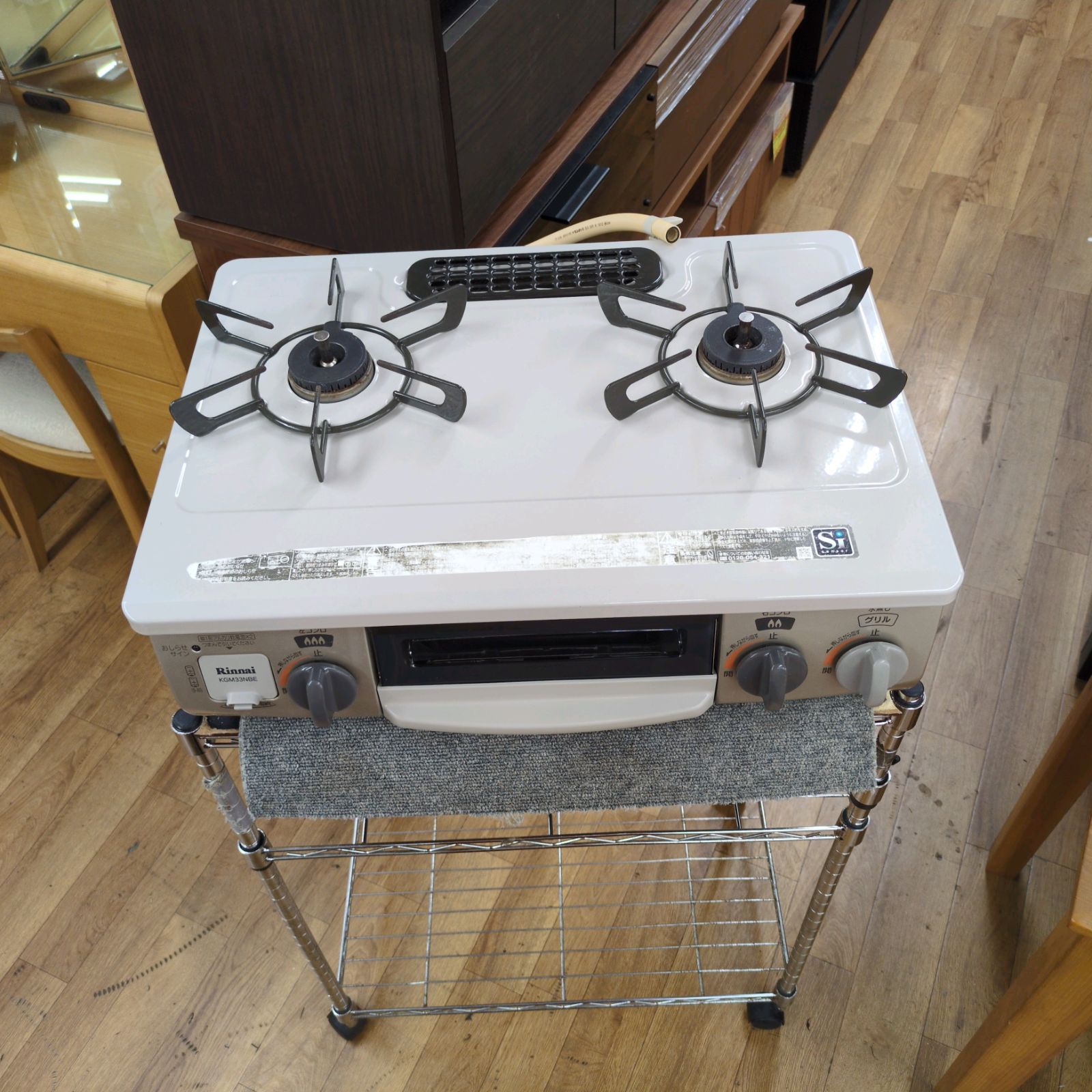 J236 ★グリル使用感★2017年製★Rinnai★都市ガスコンロ★水無し片面焼きグリル J236 ☆グリル使用感☆2017年製☆Rinnai☆都市ガスコンロ☆水無し片面