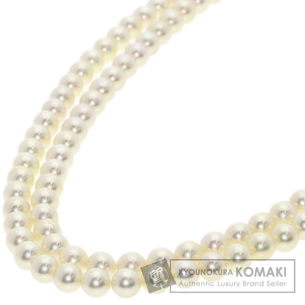 MIKIMOTO アコヤパール 真珠 2連 ネックレス K14WG レディースK14WGサイズ