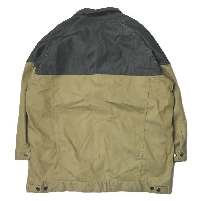 supernova. スーパーノヴァ 日本製 Big Jean Track Coat - Tencel Denim バイカラー オーバーサイズデニムジャケット S インディゴ/カーキ Gジャン テンセル トラック コート アウター【中古】【supernova.】 楽天市場】supernova. スーパーノヴァ 日本製 Big Jean Track Coat