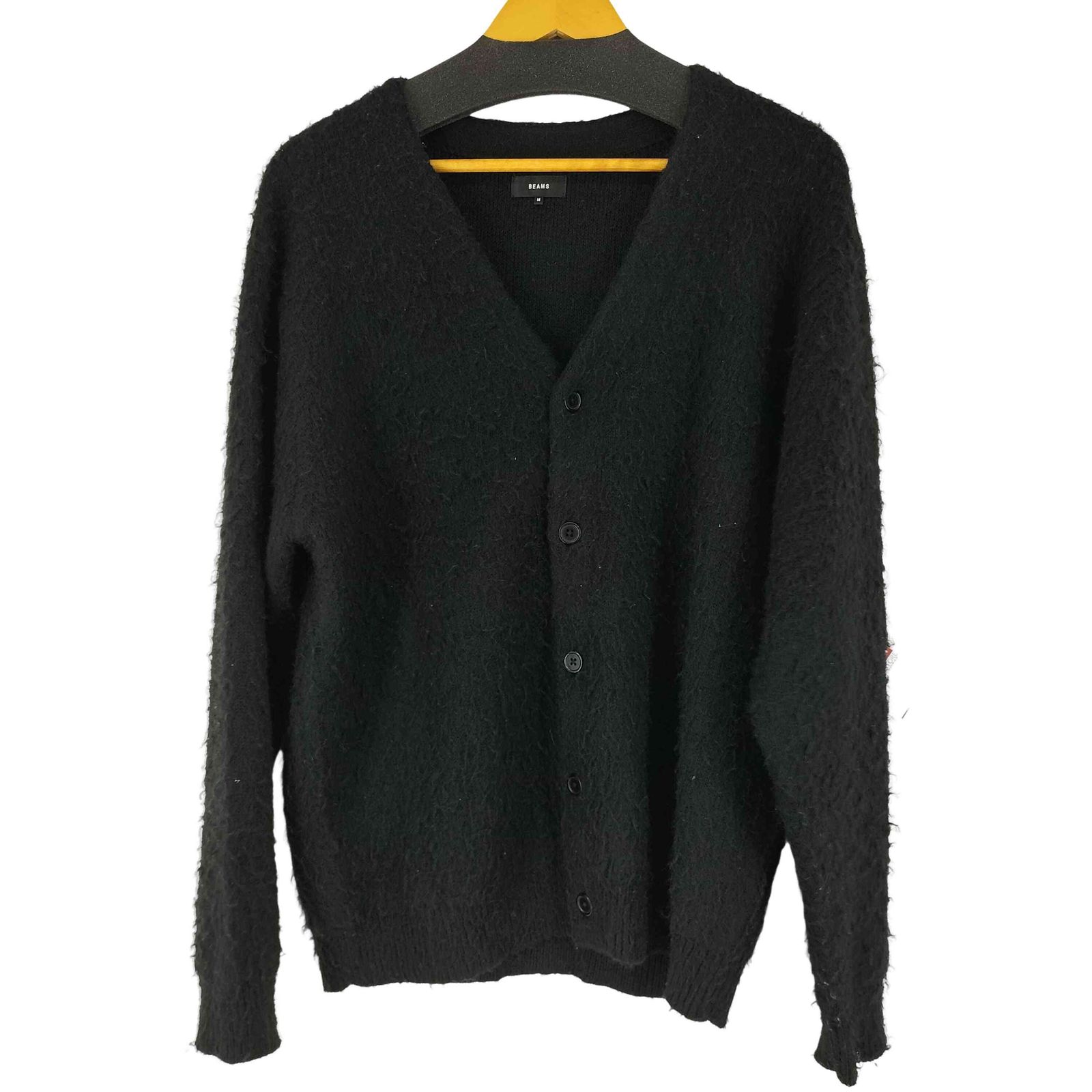 ビームス BEAMS 7 gauge solid shaggy cardigan モヘア混 メンズ