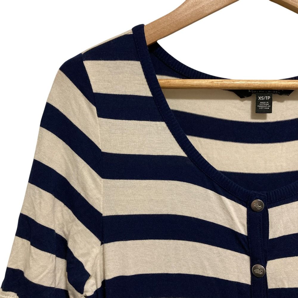 美品 ポロラルフローレン ボーダー 半袖 ワンピース 160cm 紺×白 1971569801.jpg?1689391575