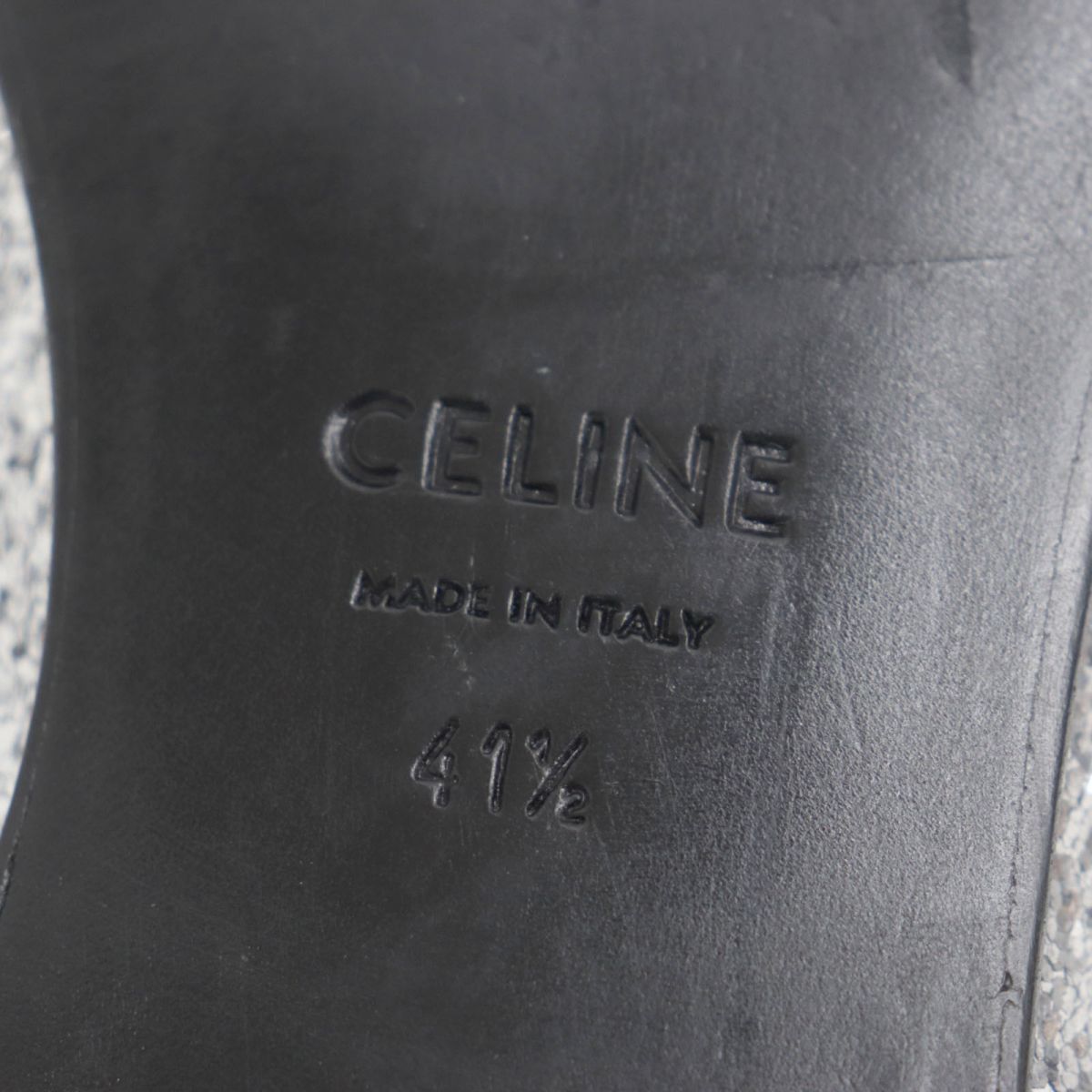 美品▽CELINE セリーヌ ジャクノ オックスフォード グリッター レザー 