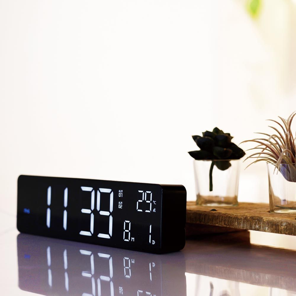 SLOWER デジタル置時計 ACアダプター付き SLOWER デジタル置時計