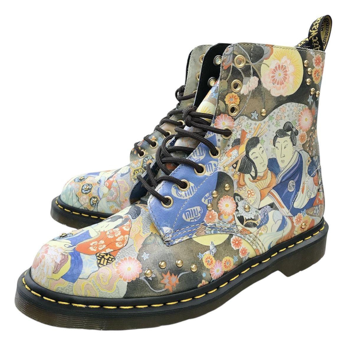 Dr.Martens ドクターマーチン PASCAL 浮世絵 レースアップブーツ マルチ US L 11 レザー T9945455