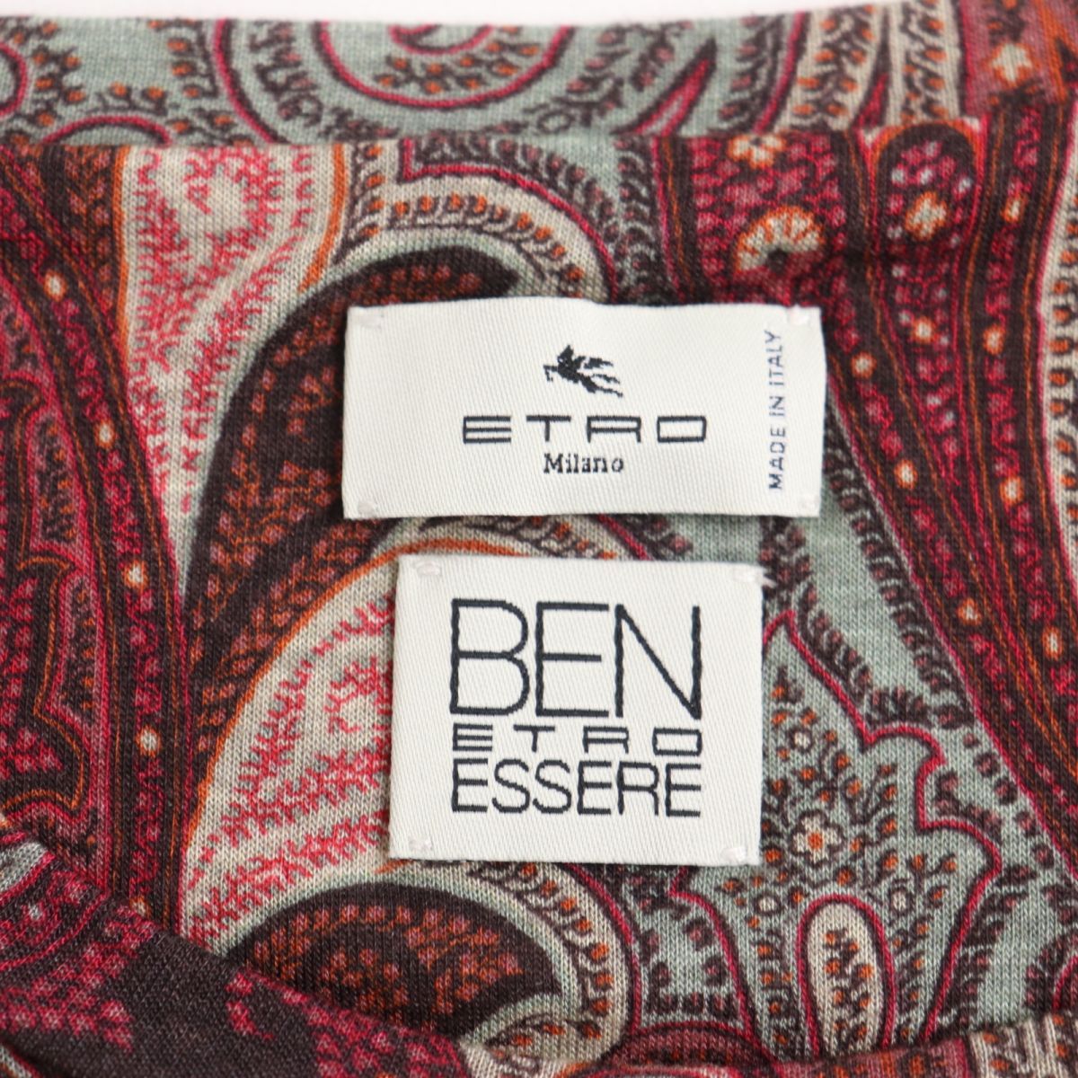 美品◇ETRO エトロ Ben Etro Essere クルーネック リヨセル ペイズリー