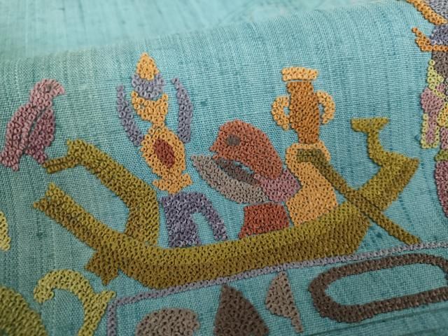 平和屋着物○中国三大刺繍 スワトウ相良刺繍 汕頭相良刺繍 総刺繍 太鼓