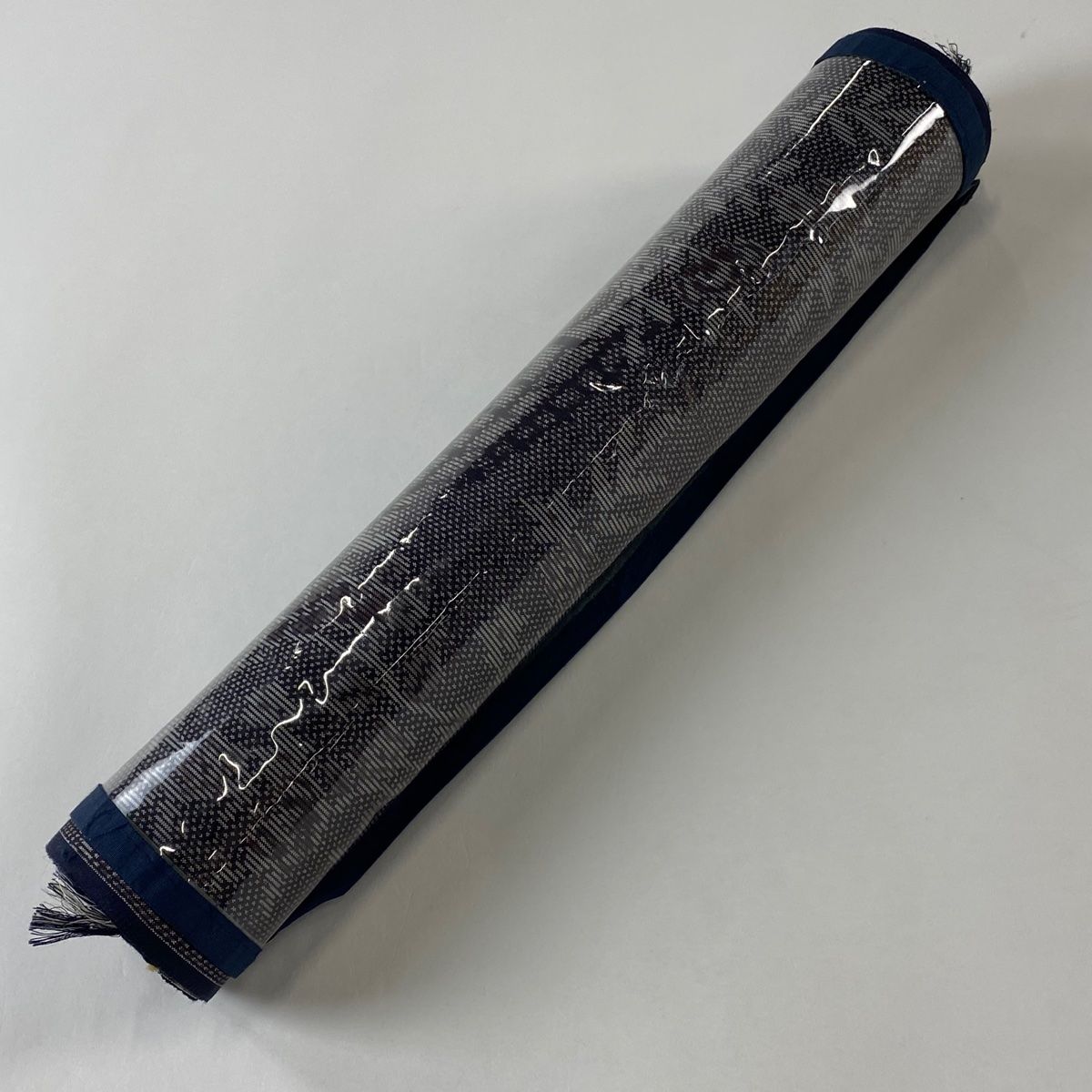  反物 秀品 紬 正絹大島織 橋 草花 茶紫 正絹 その他 着物反物