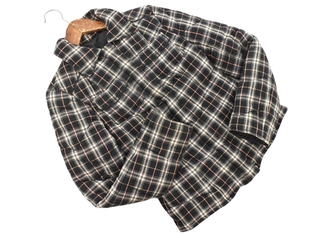 BURBERRY バーバリーBLUELABEL 黒 中綿コート38 チェック BURBERRY BLUE LABEL バーバリーブルーレーベル チェック リバーシブル