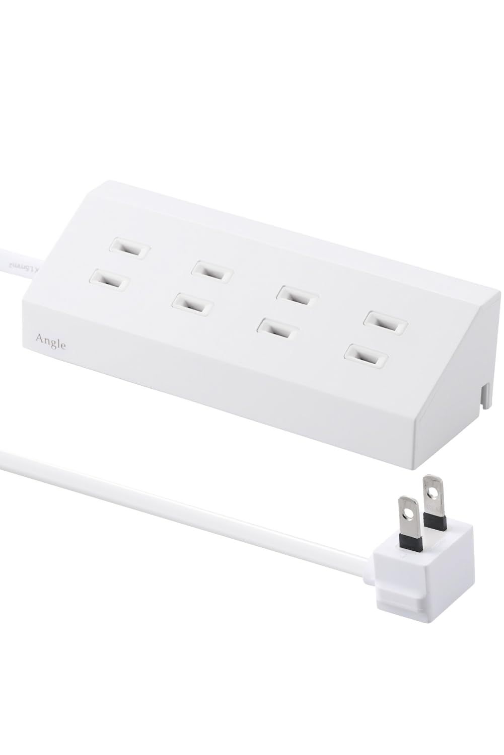 新品 エレコム 電源タップ デザインタップ Angle コーナー 4個口 2.0m ホワイト AVT-D9-2420WH
