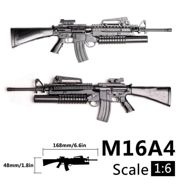 新品!!送料無料!! 1/6スケール M16A4 未組立 銃 プラモデル