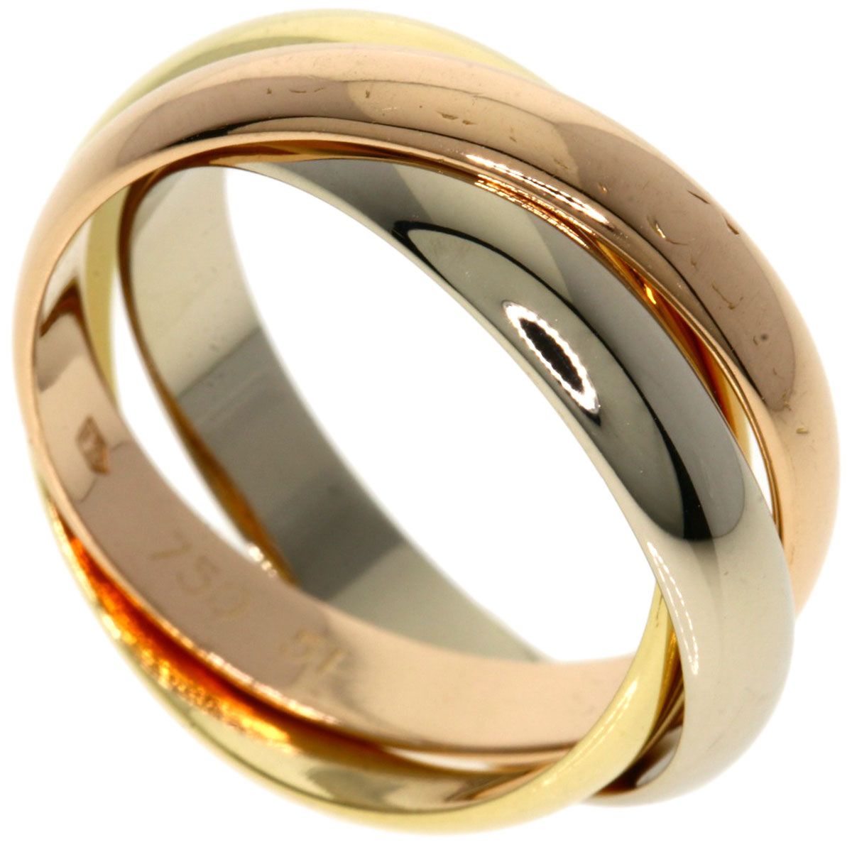 CARTIER カルティエ トリニティ #51 リング・指輪 K18YG K18WG K18PG