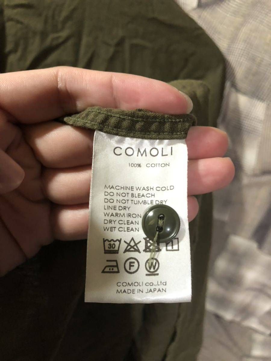 COMOLI コモリ 21SS ベタシャン CPOシャツ T01-02011 サイズM オリーブ