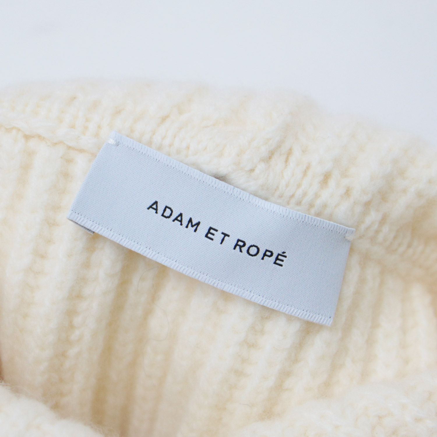 ADAM ET ROPE ウールカシミヤ バラクラバ　ホワイト ADAM ET ROPE ウールカシミヤ バラクラバホワイト