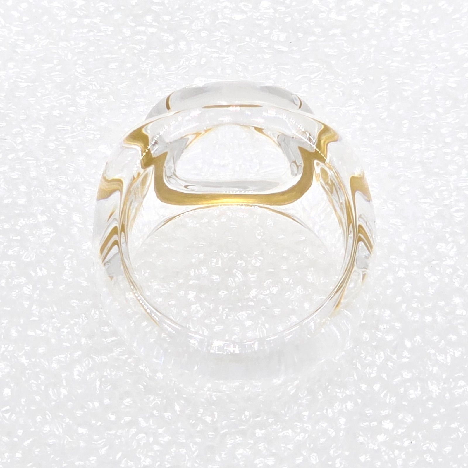 Baccarat バカラ　スタッズ付き　クリスタルリング 13.5号 Baccarat バカラ スタッズ付き クリスタルリング 13.5号