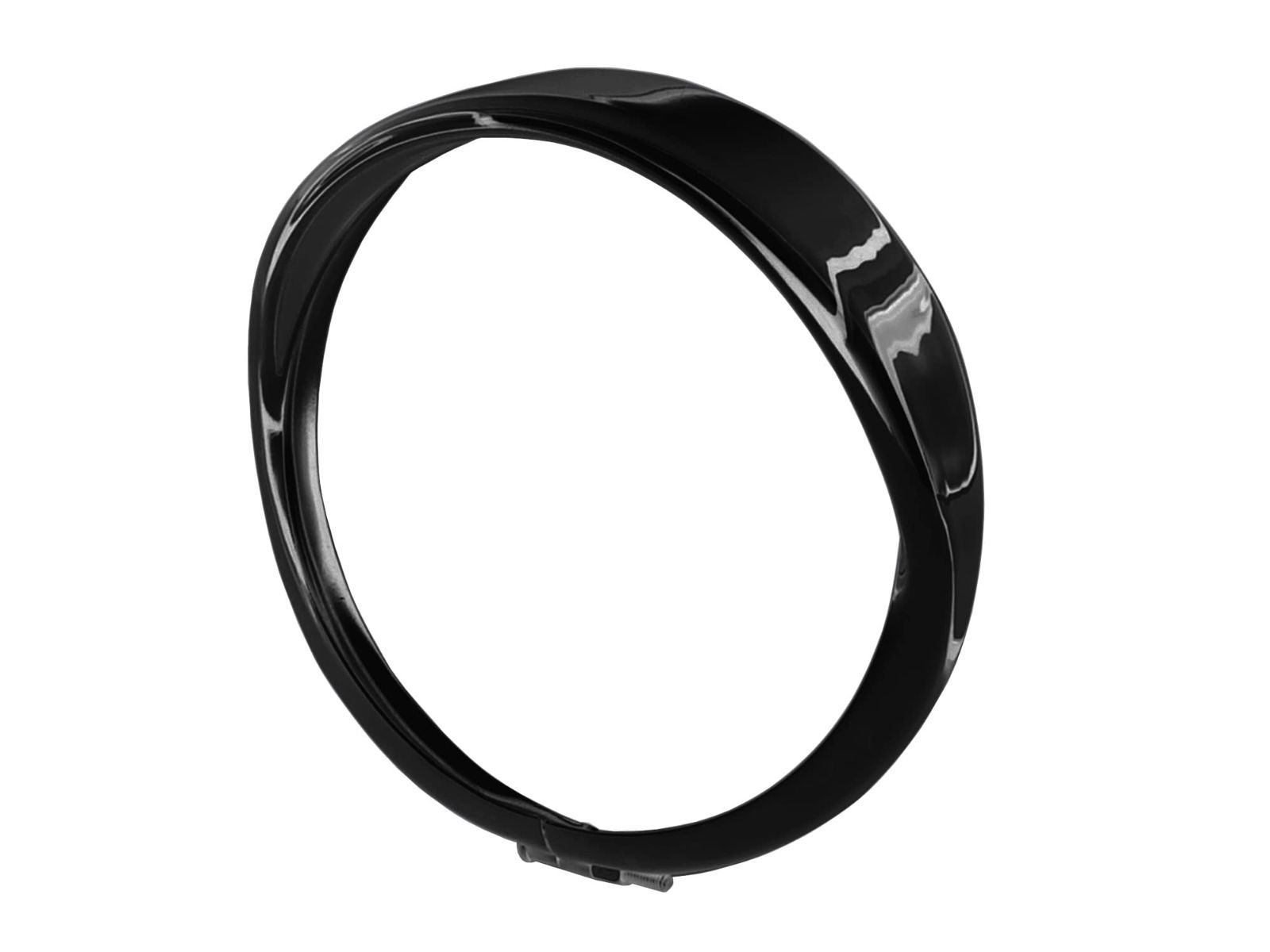 キジマ (kijima) バイク バイクパーツ ヘッドライトベゼル バイザースタイル 5-3/4インチ ハーレー用 スチール製ブラック仕上げ HD-01557