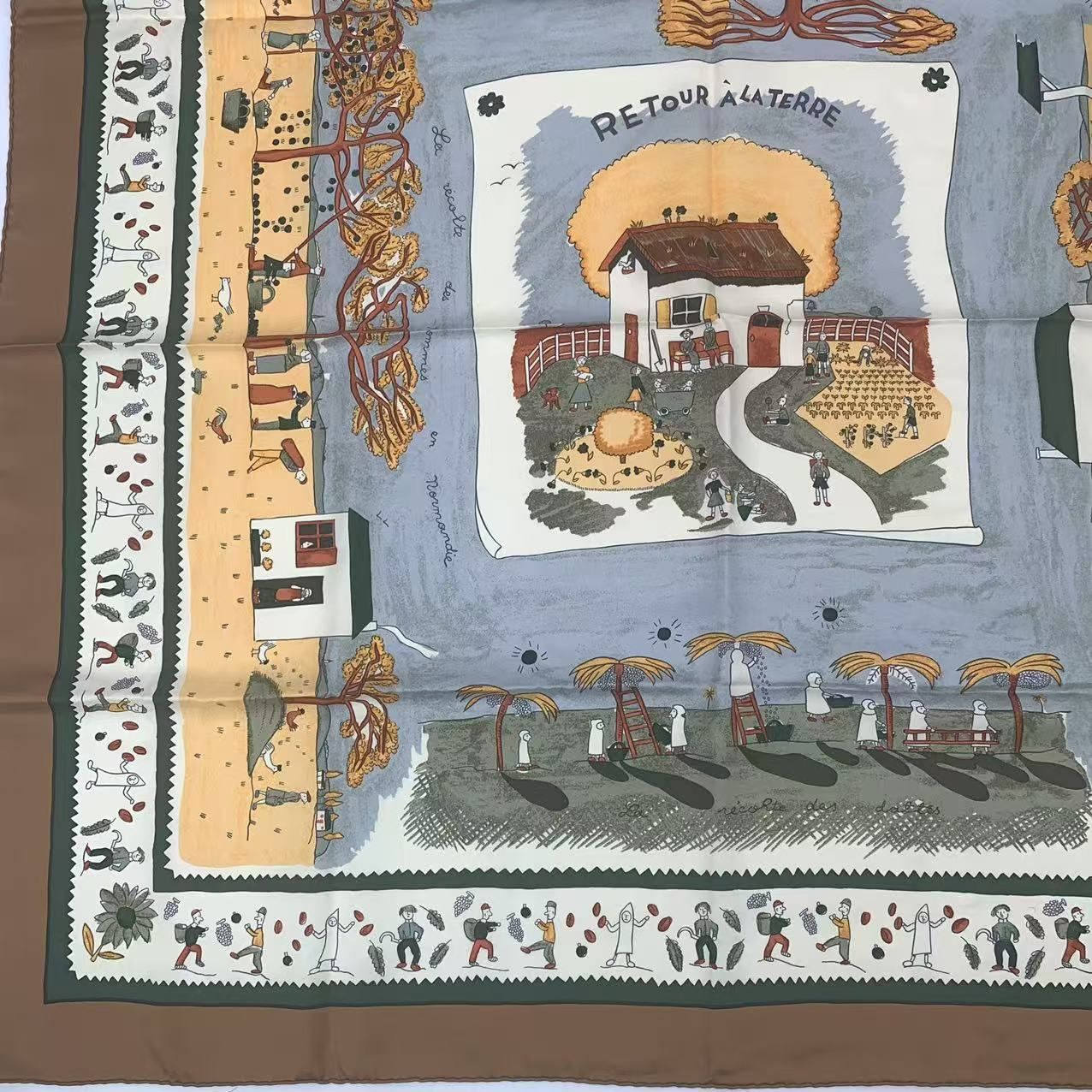 ♡希少♡エルメス　スカーフ　カレ90 RE TOUR A LA TERRE 楽天市場】極美品 HERMES エルメス カレ90 RE TOUR A LA TERRE